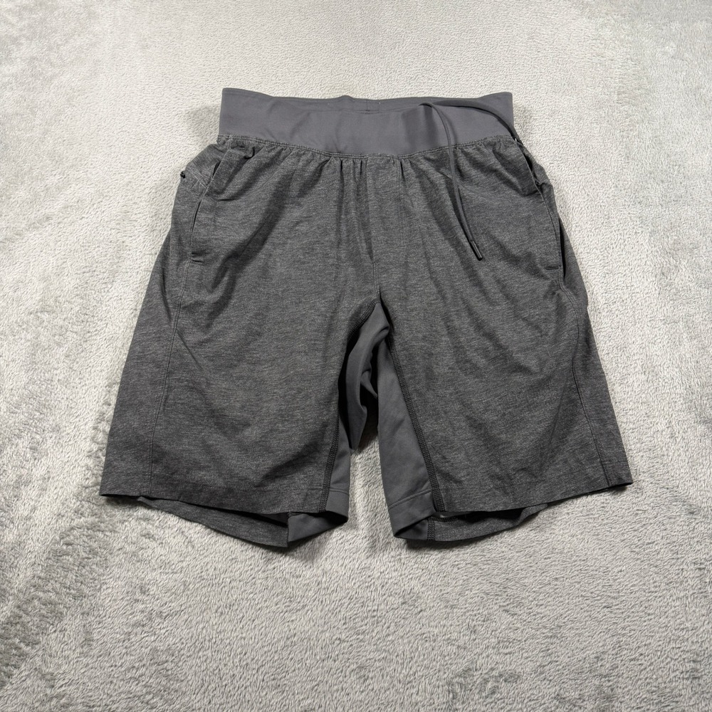 Lululemon THE Short Men Small Grey Heathered Lined 9" Gym Running